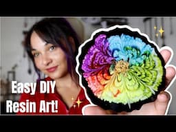 Easy DIY Rainbow Epoxy Bloom! (Resin Art for Beginners)