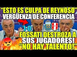 FOSSATI DESTR0ZA A JUGADORES PERUANOS! Y CULPA A REYNOSO! 'RENUNCIARÁ? CONFERENCIA ARGENTINA VS PERU