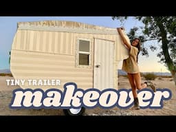 DIY CAMPER TRAILER MAKEOVER | My Smallest Renovation Yet!