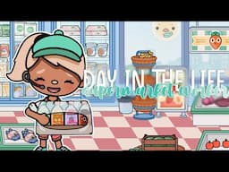 Day In The Life As A SUPERMARKET WORKER 🛒🍎 | *with voice* | Toca Boca Roleplay