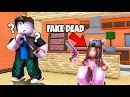 Using the FAKE DEAD BODY ABILITY in Roblox Murder Mystery 2