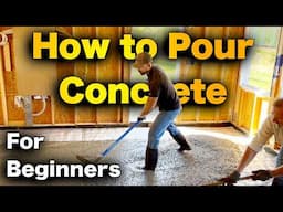 How to Pour a Concrete Slab DIY for Beginners | Minimal Concrete Tools & Just Two People!