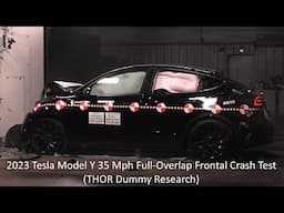 2023 Tesla Model Y 35 Mph Full-Overlap Belted Frontal Crash Test (THOR Dummy Assessment)