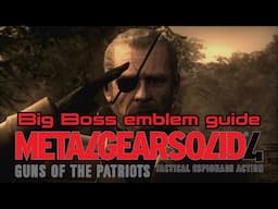 Metal gear solid 4 Big boss emblem guide