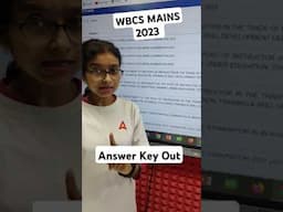 Wbcs Mains 2023 Answer Key Out