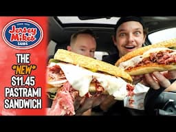 Eating Jersey Mike's *NEW* Pastrami Sandwich | Is It Worth $11.45?!