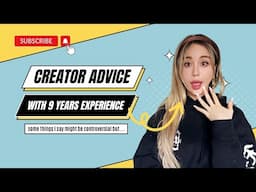 Influencer advice from someone that has been doing it for a while