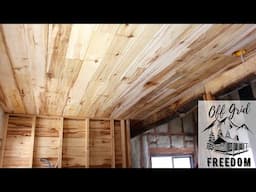 Aspen Kitchen Ceiling at the Off Grid Cabin in Northern Canada