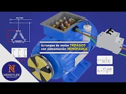 Arranque de Motor Trifásico con linea  Monofásica | Como conectar condensador a Motor