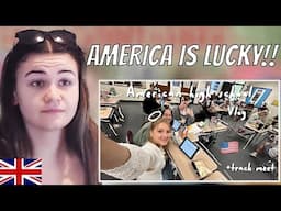 Brit Reacts to a day in the life of an exchange student in an American high school