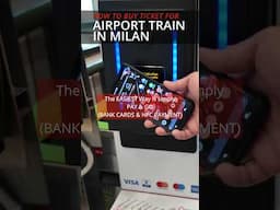 MALPENSA Expres Airport Train Ticket. HOW to BUY? #travel #italy #howto