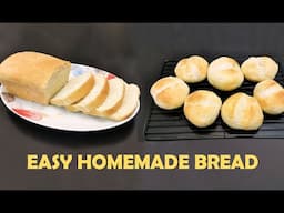 Easy Homemade Bread Recipe - Bread Rolls and Bread Loaf - Kids baking activity