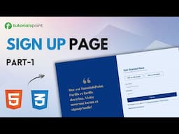 How to create Signup Landing Page using HTML & CSS | Part 1