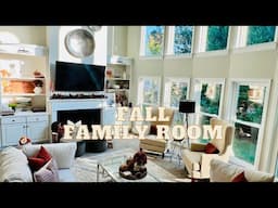 MY 2024 FALL FAMILY ROOM | DECORATE WITH ME | LET'S DECORATE FOR FALL