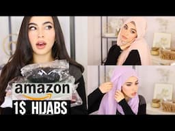 TRYING 1$ HIJABS/MUSLIM HEADCOVERING FROM AMAZON | Daniela M Biah