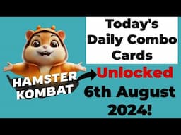 Hamster Kombat Daily Combo Cards Unlocked 6th August 2024! #hamsterkombatdailycombogame