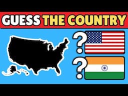 GUESS THE COUNTRY BY IT'S SHAPE | GUESS THE COUNTRY BY THE MAP #quiz #flag #map