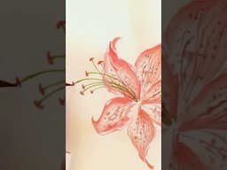 Painting the Tiger Lily #chinesebrushpainting #watercolorpainting #relaxing #watercolortutorial