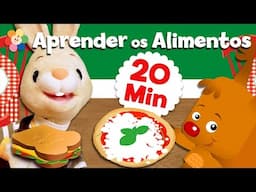 Aprender as primeiras palavras para miúdos | Bolo, Cereais, pizza e muito mais! | BabyFirst