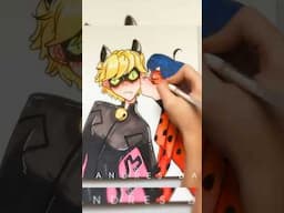 Miraculous Ladybug and Cat Noir Kiss Drawing ✍️❤️