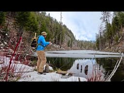 SOLO Mountain Fishing a Frozen Lake (I had to be rescued...)