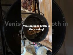 About 16 hours we will have amazing venison bone broth! #venison