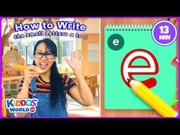 How to Write Small Letters for Children - Easy Learning Writing Lowercase Alphabet from A to Z