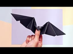 How to fold a piece of paper into a funny bat with flapping wings | Origami bat