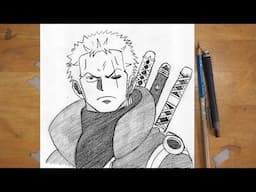 How to Draw Zoro | Step by Step Easy | Beginners Drawing