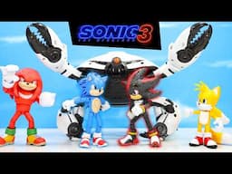 Sonic the Hedgehog 3 Light Up Multi Pack Action Figures Unboxing vs Crab Mech Battle Set