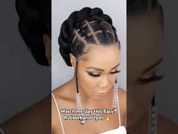 EASY RUBBERBAND UPDO 🔥#viralvideo #viralshorts #trending #hairstyle #fyp #braids #hairstyle #hair