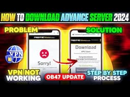 HOW TO DOWNLOAD FREE FIRE ADVANCE SERVER 2024😱🔥 | FREE FIRE OB47 ADVANCE SERVER | NEW OB47 UPDATE FF