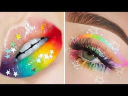 #243 Vibrant Rainbow Eye & Lip Makeup 🌈 Stunning & Creative Looks