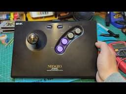 Repairing a Neo Geo AES SNK Arcade Stick Connector & Button/Stick Mods