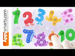 Candybots 123 Counting Numbers From 20 to 1 - Educational App for Kids Demo