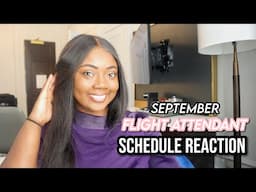 Flight Attendant Schedule Reaction | September 2024