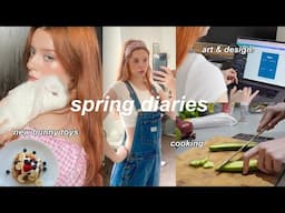 Spring diaries | bunny toys 🐰 seeing friends, cooking, and art 🎨