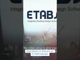 Checklists in Reviewing an ETABS Model