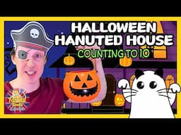 Halloween kids haunted house, monsters, interactive counting to 10 actions