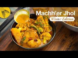 Bengali fish curry with winter vegetables | Bhetki machher jhol