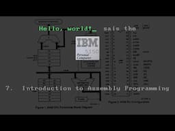 Hello, world! sais the IBM Personal Computer 5150 - Part 7: Introduction to Assembly Programming