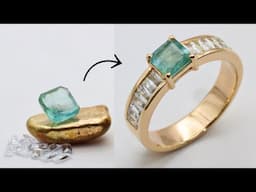 Custom emerald engagement ring - making timeless design jewelry