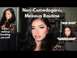 non-comedogenic makeup routine *baddie coded* for the acne girls