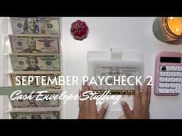 September 2024 Budget | Cash Envelope and Sinking Fund Stuffing | Paycheck 2 | 25 Year Old Budgeter