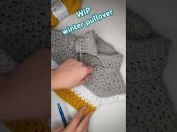 Working on a winter pullover #crochet #croxhetwinter #crochetboys #crochetcardigan #crochettutorial