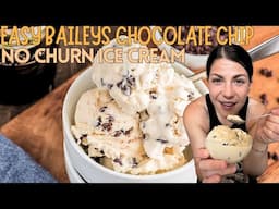 NO FANCY MACHINE REQUIRED FOR THIS ONE! - BAILEYS CHOCOLATE CHIP NO-CHURN ICE CREAM