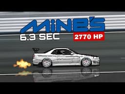 Building 2770HP Mines GTR R34 in pixel car racer | 6.3 sec | Pixel car racer