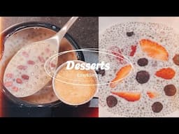 Homemade Tapioca Pearls Aduki Bean Dessert and Chia Seeds Pudding for Kids! Simple & Easy