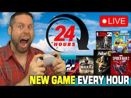 24 HOUR STREAM - NEW GAME EVERY HOUR! - LIVE