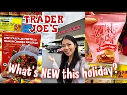 NEW at Trader Joe's HOLIDAY items shop with me at trader joe's haul| trader joe's fall items